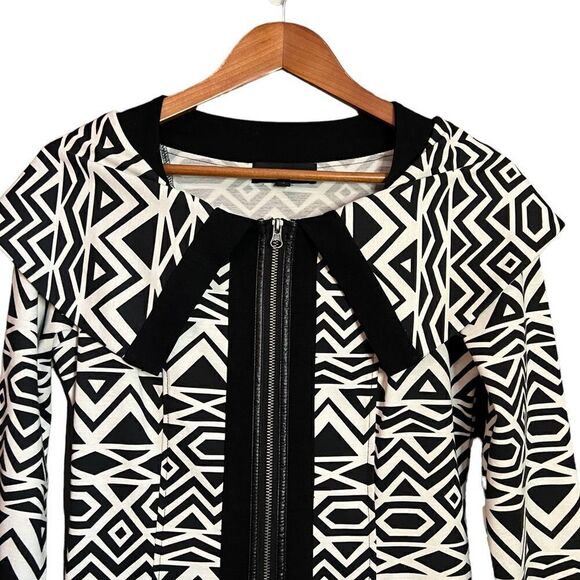 Paolo Tricot black & white pattern coat. Size small - Picture 2 of 6